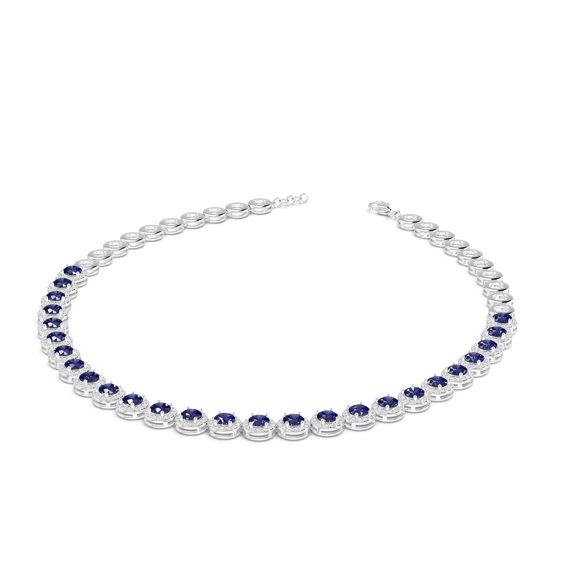 Platinum Semi Mount Necklace Setting Round Ro 7x7mm Diamond Accent Syz Jewelry