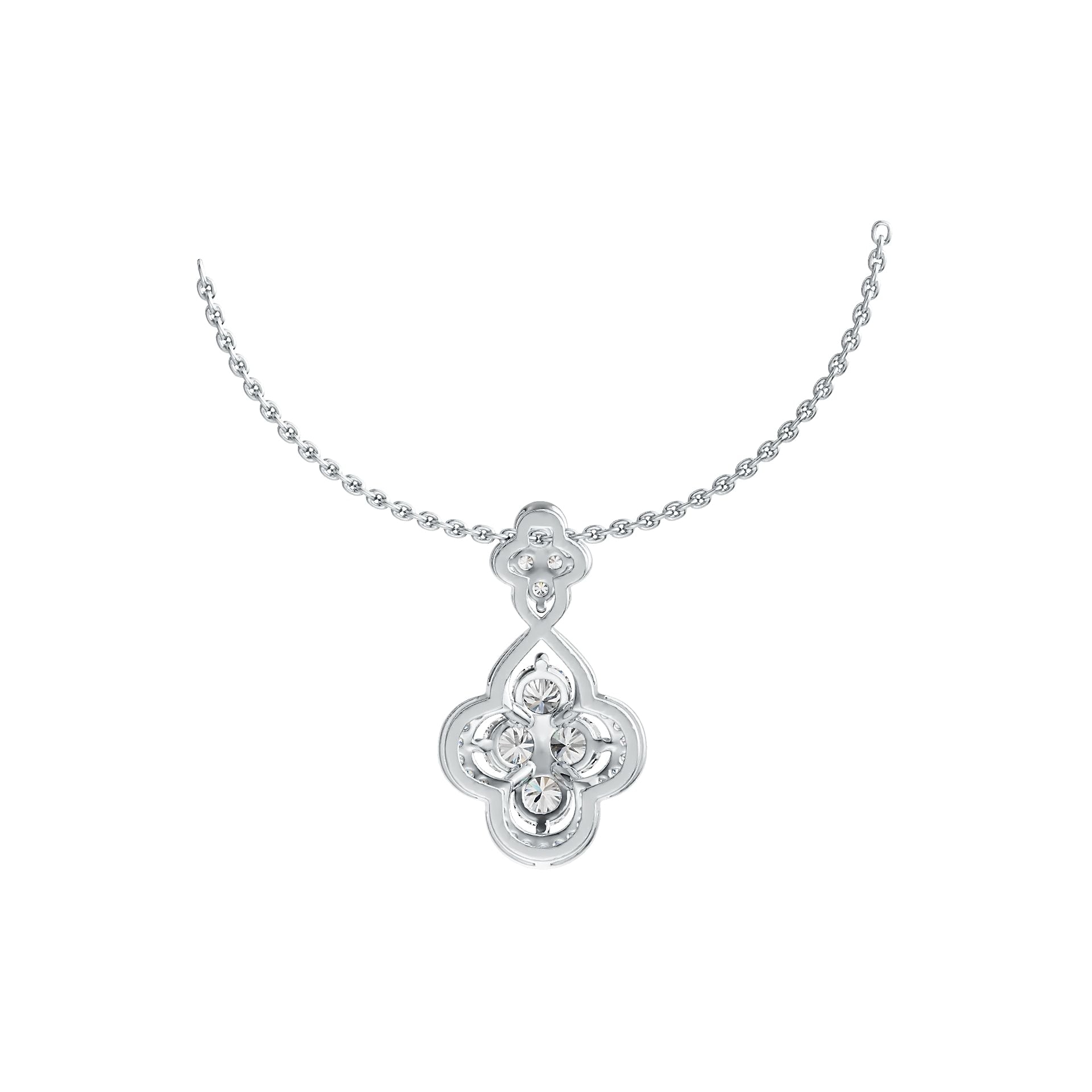 Sterling Silver Semi Mount Pendant Setting Round RD 4x4mm DHJ