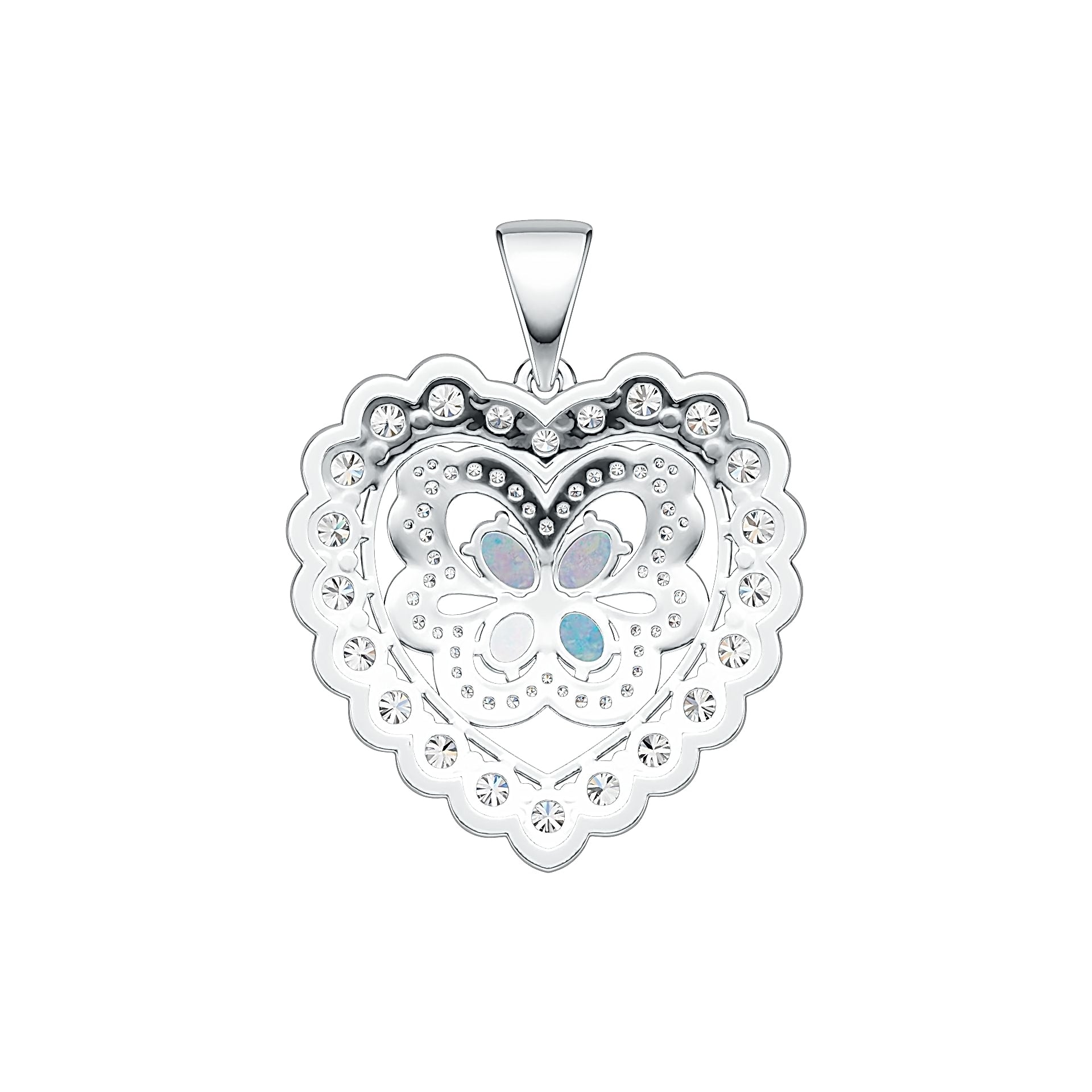 18K Gold Semi Mount Pendant Setting Oval OV 5x5mm OV 4x4mm Cabochon Diamond Accent DHJ