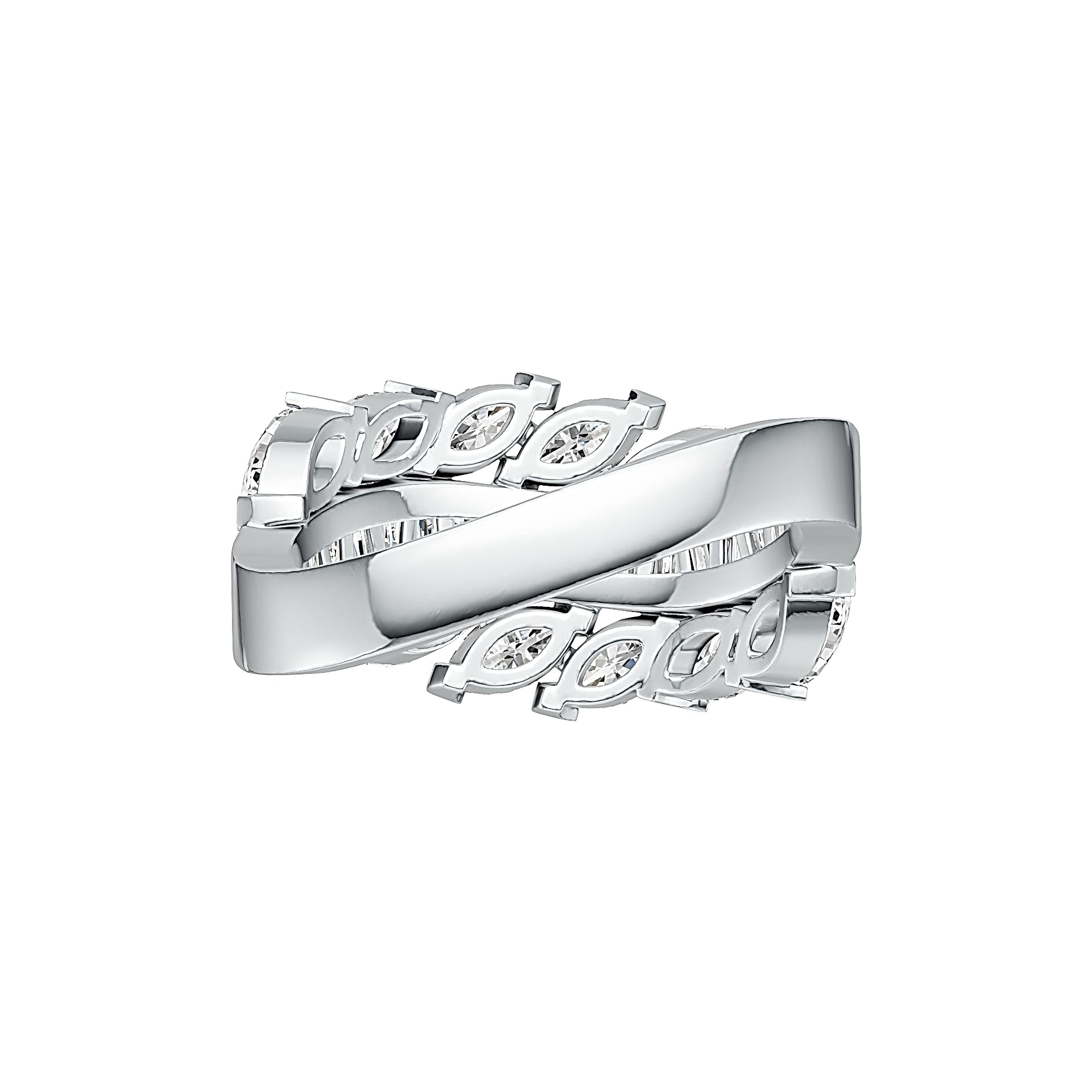 18K Gold Semi Mount Ring Setting Marquise MQ 6X3mm DHJ