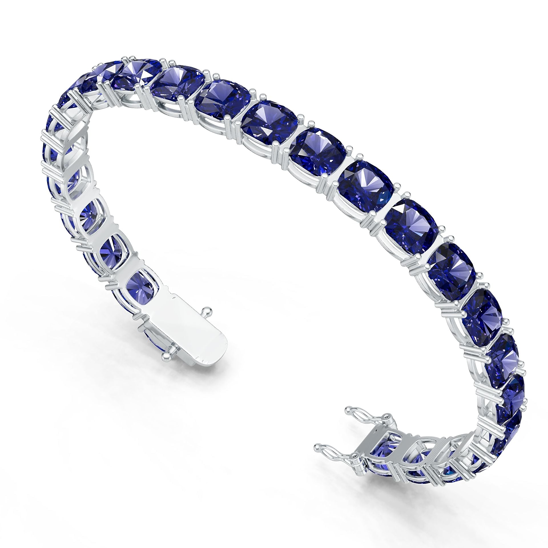 Sterling Silver Semi Mount Bracelet Setting Cushion Cu 7x7mm DHJ