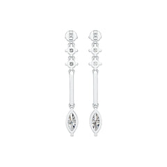 Platinum Semi Mount Earrings Setting Marquise MQ 10X5mm DHJ