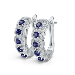 Sterling Silver Semi Mount Earrings Setting Cushion Cu 3x3mm French Clip Syzjewelry