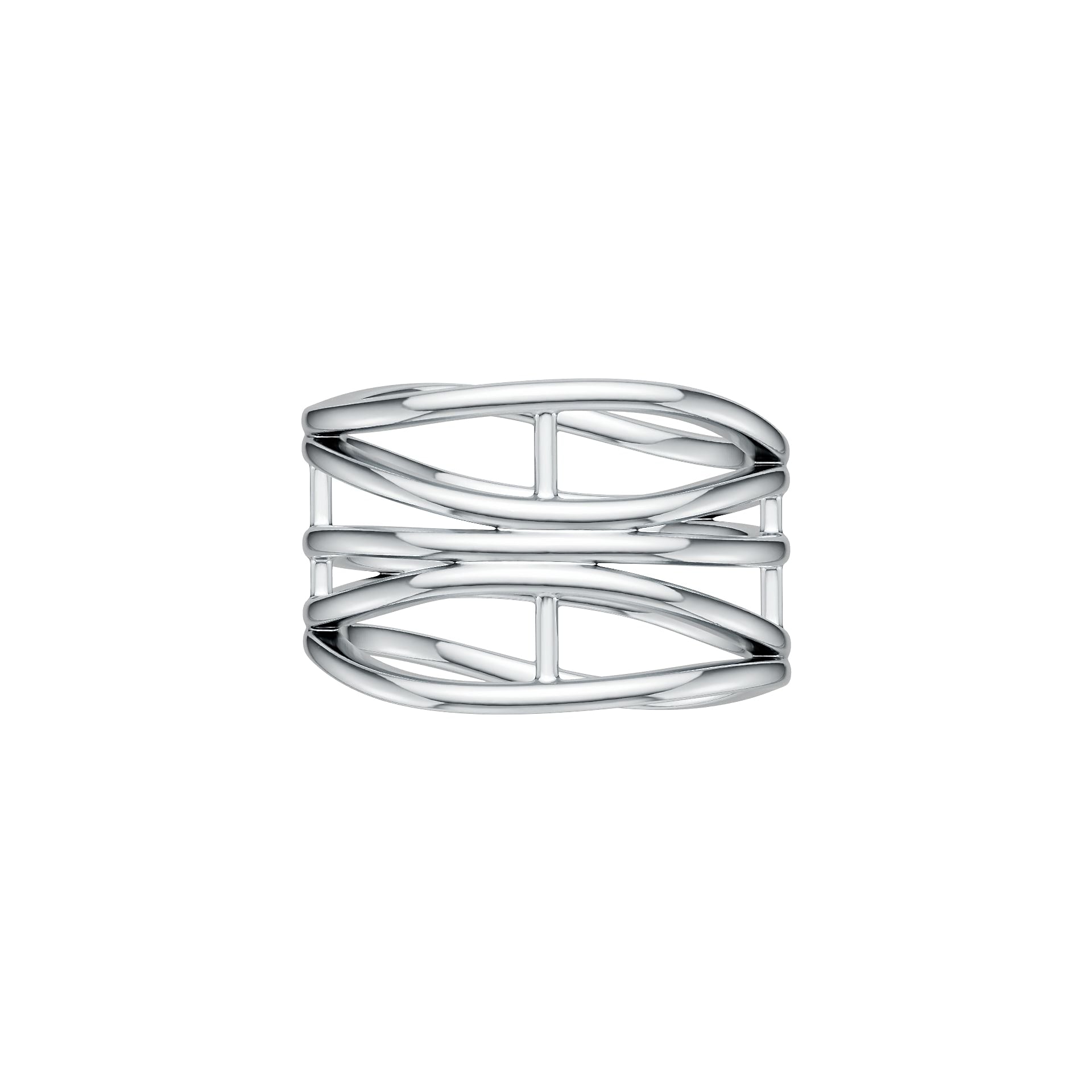 Sterling Silver Multi-Row Wave Ring DHJ