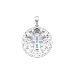 Sterling Silver Semi Mount Pendant Setting Oval OV 6X4mm PE 5X3mm DHJ