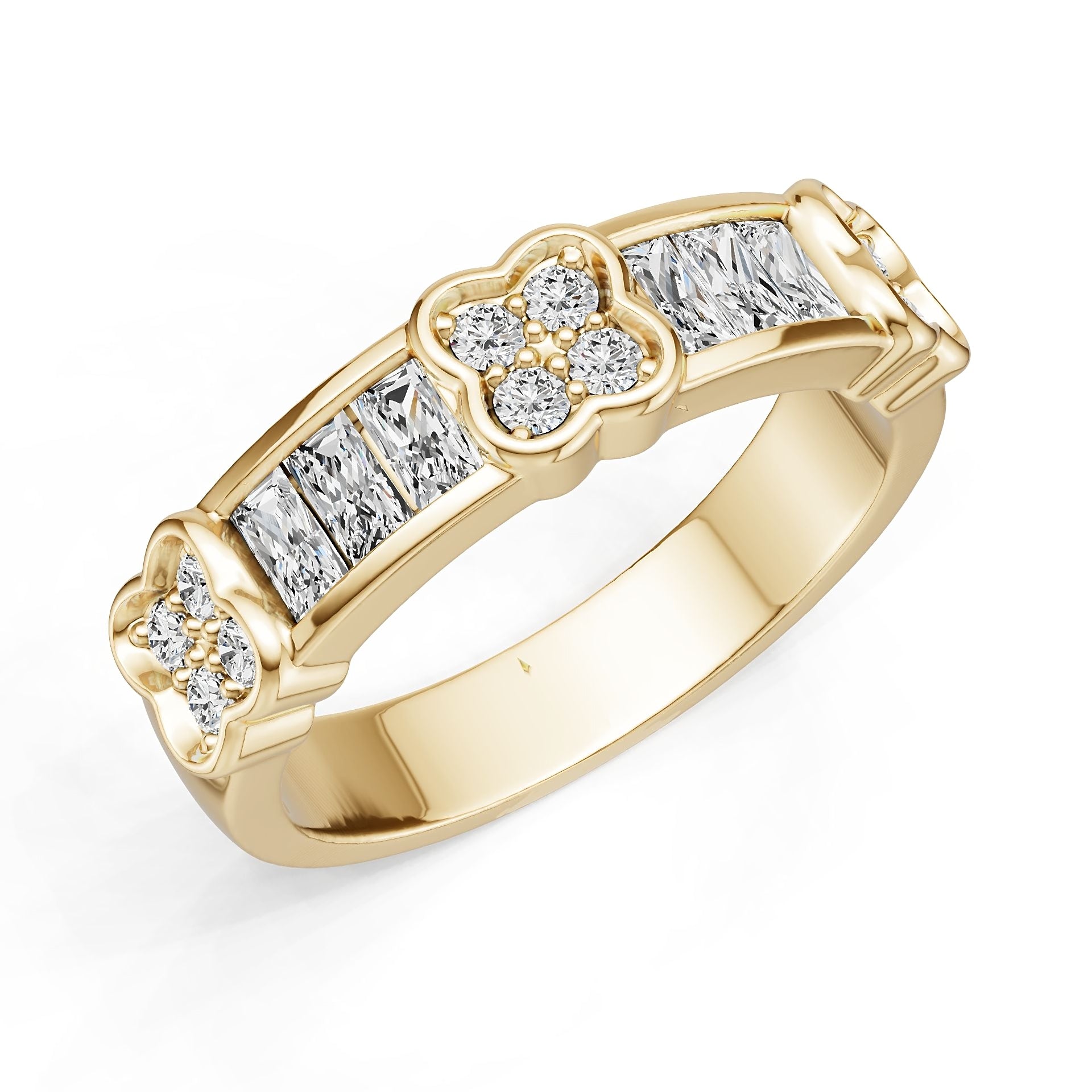 14K Gold Semi Mount Ring Setting Princess Pr 4x2mm Diamond Accent Syz Jewelry
