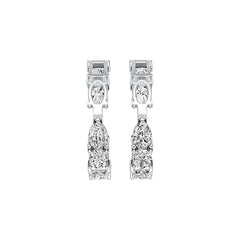 Sterling Silver Semi Mount Earrings Setting Emerald OCT 6X4mm PE 6X4mm OV 6X4mm DHJ