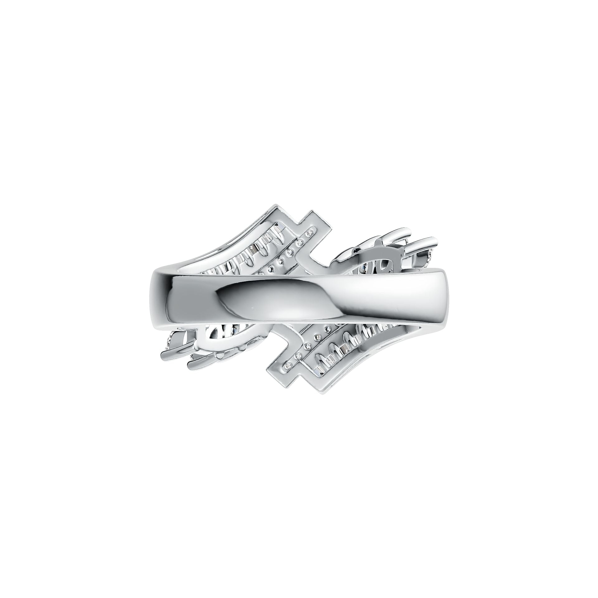 Sterling Silver Semi Mount Ring Setting Round RD 6x6mm Bypass DHJ
