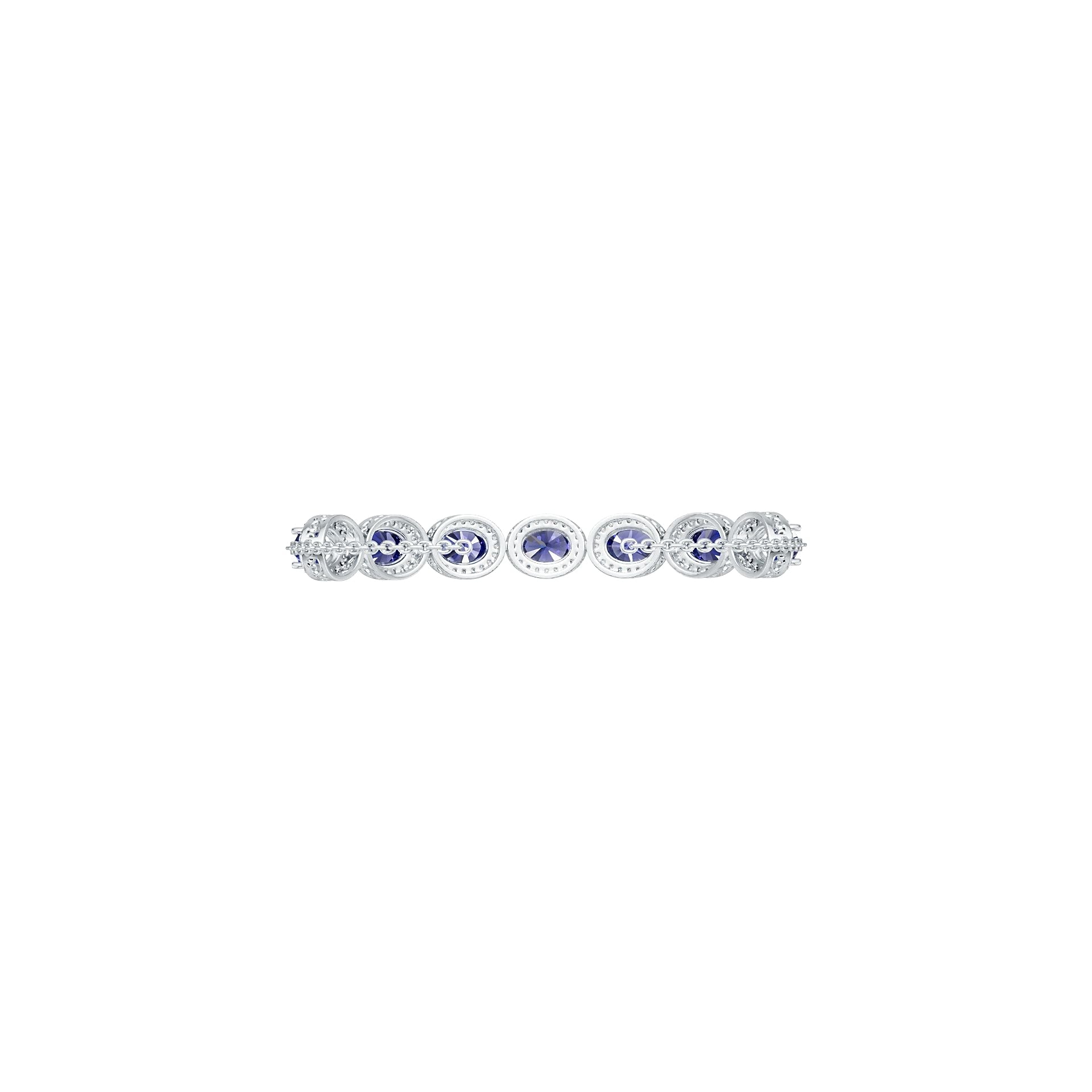 Sterling Silver Semi Mount Bracelet Setting Oval OV 8x6mm Halo Syzjewelry