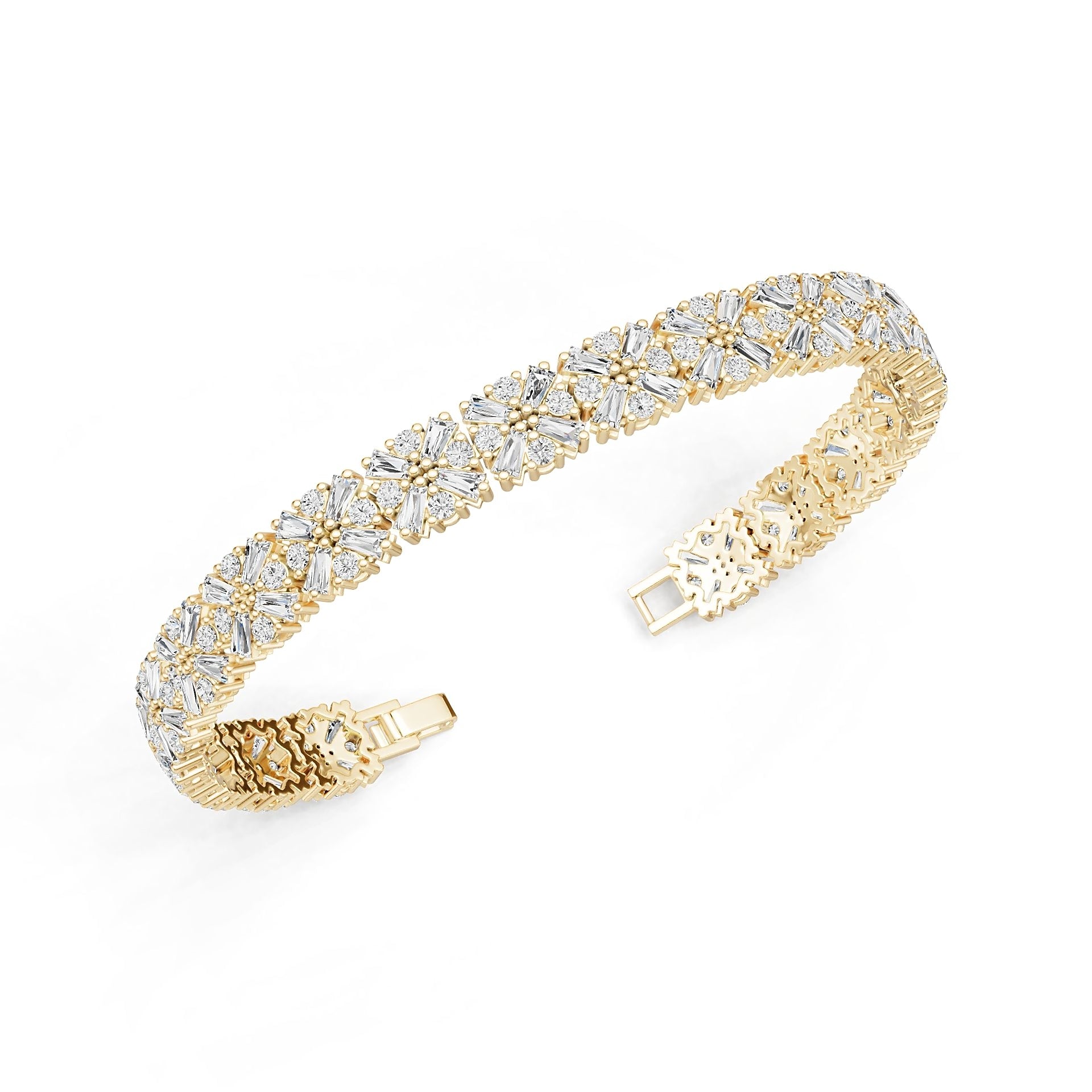 Platinum Semi Mount Bracelet Setting Square Sq 4x2mm Diamond Accent Syz Jewelry