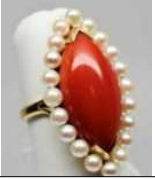 10K Gold Semi Mount Ring Setting Marquise MQ 20X12mm RD 3X3mm Cabochon DHJ