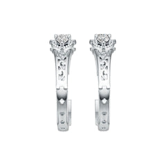 Platinum Semi Mount Earrings Setting Oval OV 5X4mm PE 4X3mm DHJ