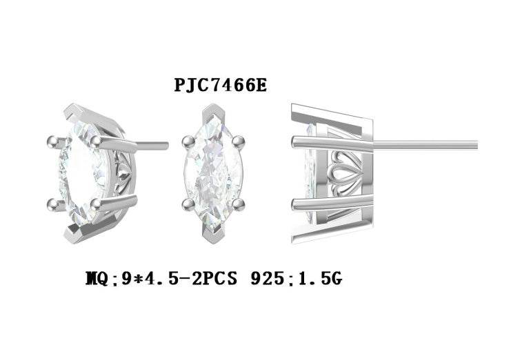 18K Gold Semi Mount Earrings Setting Marquise MQ 9X4.5mm Stud DHJ