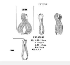 Platinum Semi Mount Pendant Setting Round RD 1.85mm Diamond Accent DHJ