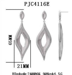 14K Gold Semi Mount Earrings Setting Round RD 1.0mm Diamond Accent DHJ