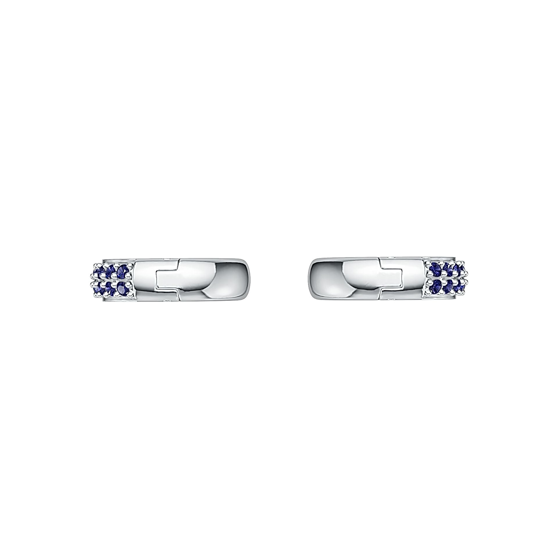 14K Gold Hoop Earrings with or Moissanite Diamond Accent DHJ