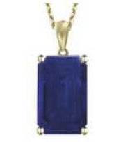 Platinum Semi Mount Pendant Setting Emerald OCT 14X10mm DHJ