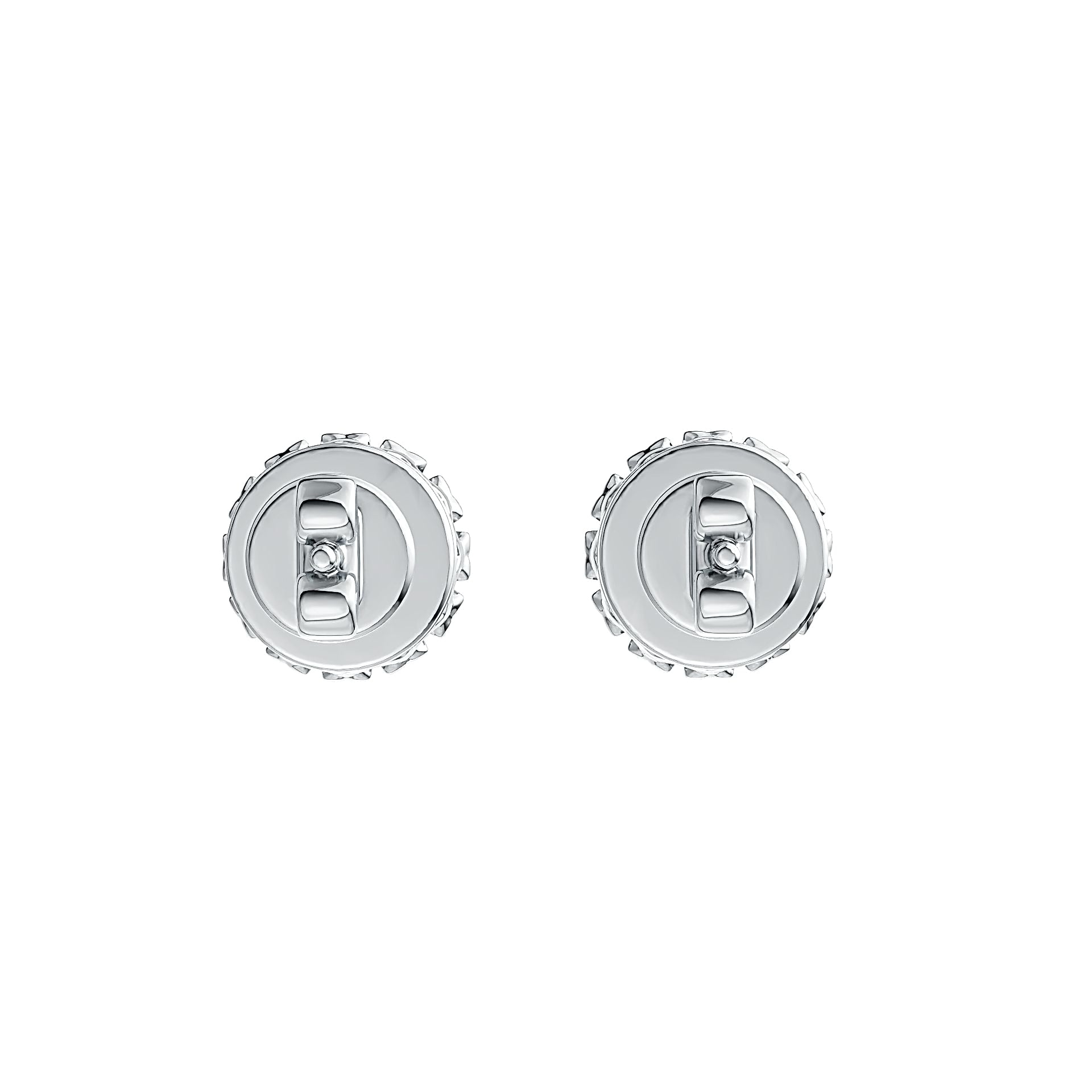 10K Gold Semi Mount Earrings Setting Round RD 6x6mm Stud Moissanite Accent DHJ