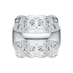 Platinum Semi Mount Ring Setting Round RD 5x5mm Diamond Accent DHJ