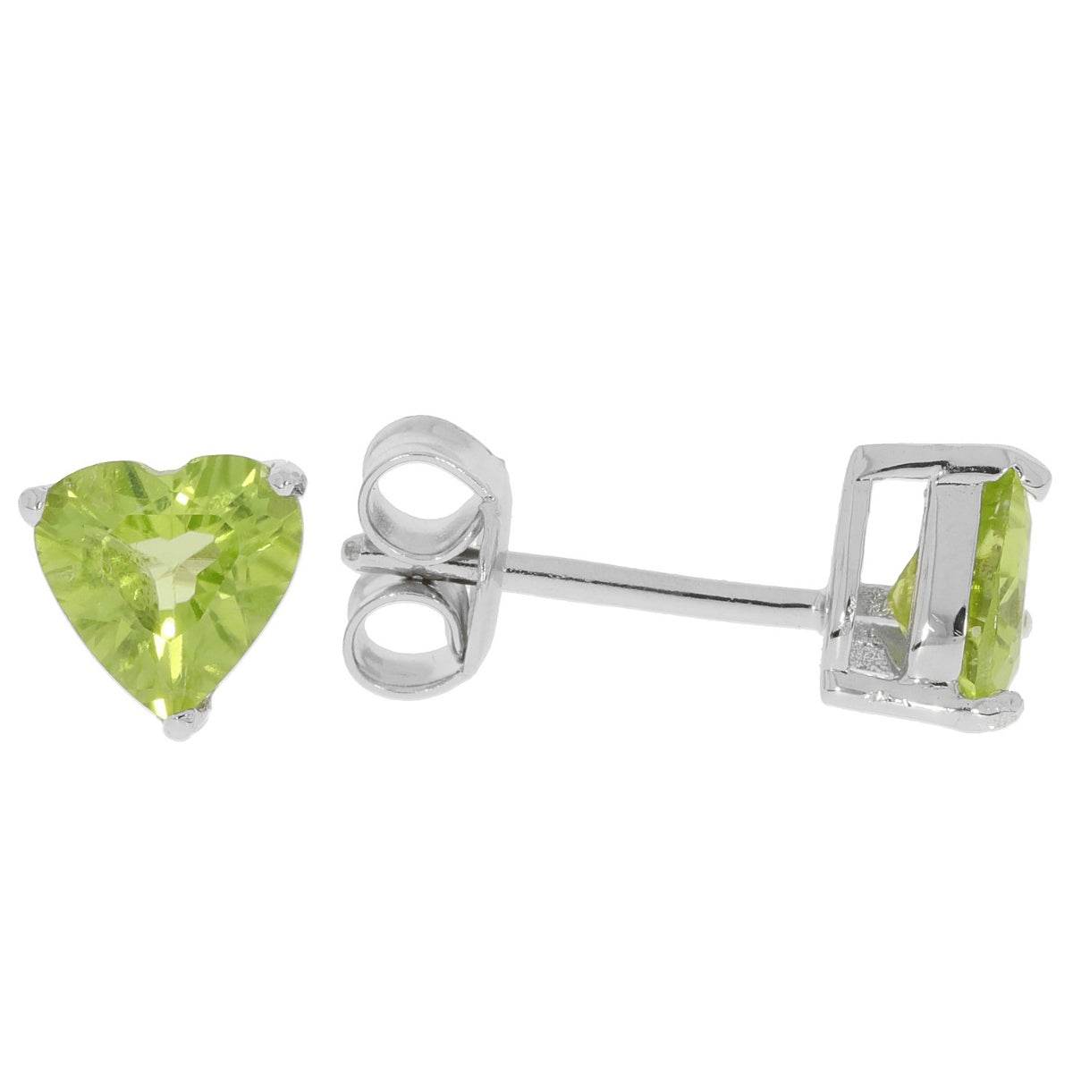 10K Gold Semi Mount Earrings Setting Heart HT 6X6mm Simple Stud DHJ