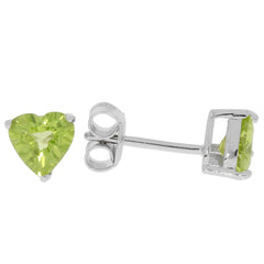 10K Gold Semi Mount Earrings Setting Heart HT 6X6mm Simple Stud DHJ