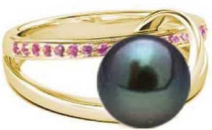 10K Gold Semi Mount Ring Setting Round RD 9.5mm Moissanite Accent DHJ