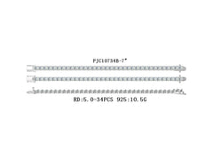 10K Gold Semi Mount Tennis Bracelet Setting Round RD 5X5mm DHJ