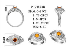14K Gold Semi Mount Ring Setting Round RD 5x5mm Diamond Accent DHJ