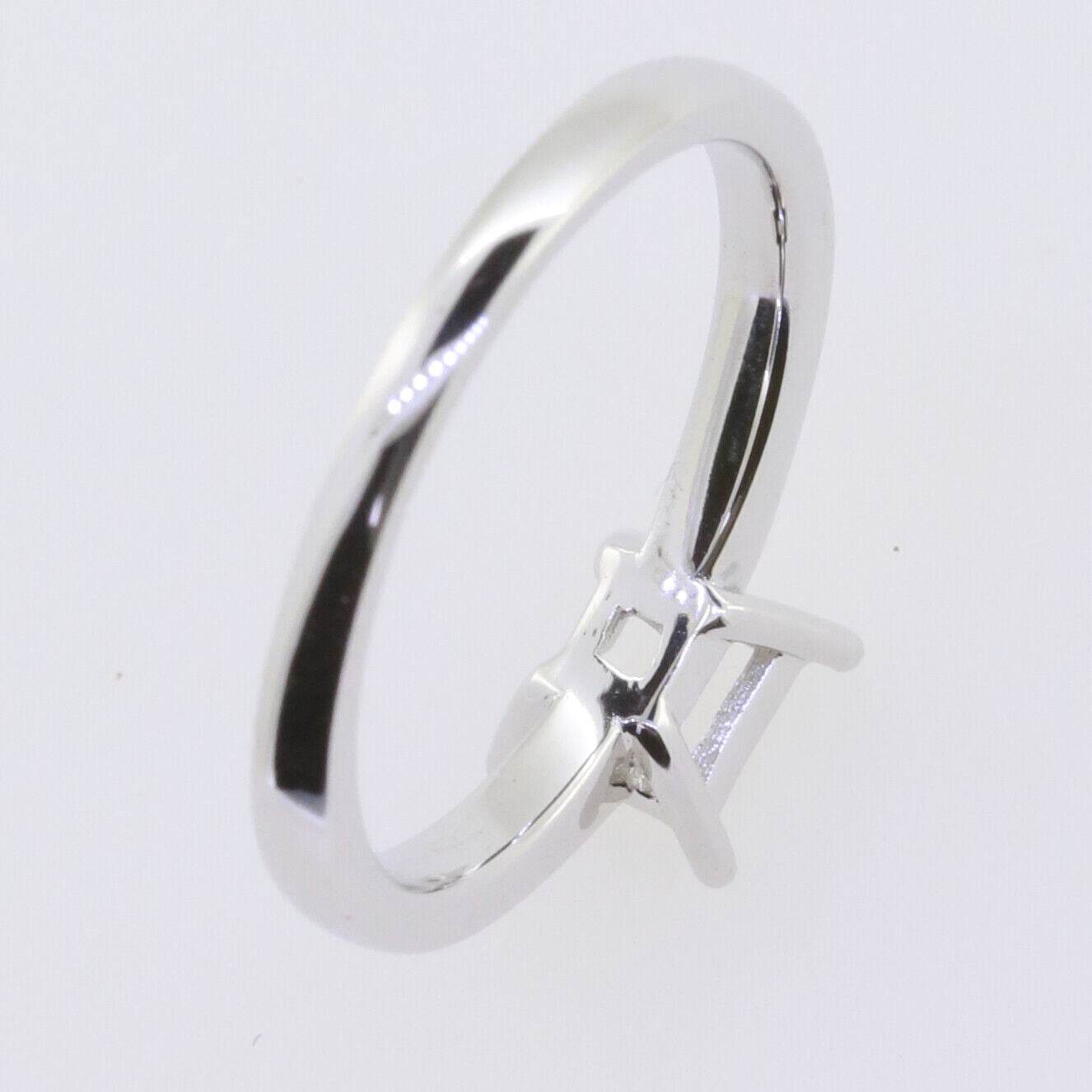 18K Gold Semi Mount Ring Setting Princess 5.5mm SQ 5x5mm Solitaire Syzjewelry