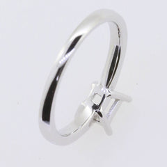 18K Gold Semi Mount Ring Setting Princess 5.5mm SQ 5x5mm Solitaire Syzjewelry