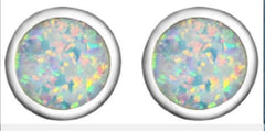 10K Gold Semi Mount Earrings Setting Round RD 8x8mm Cabochon Stud DHJ