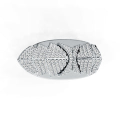 14K Gold Ring Sydney Opera House Theme with White Topaz or Moissanite Diamond Accent DHJ
