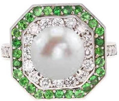 10K Gold Semi Mount Ring Setting Round RD 8.5mm Moissanite Accent DHJ