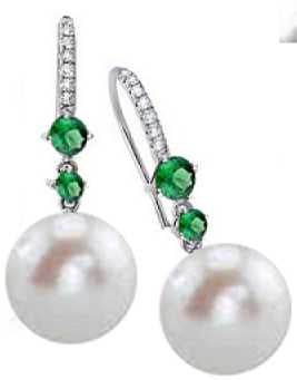 Platinum Semi Mount Earrings Setting Round RD 8x8mm Diamond Accent DHJ