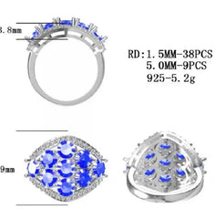 Platinum Semi Mount Ring Setting Round RD 5x5mm with White Topaz Diamond Accent DHJ