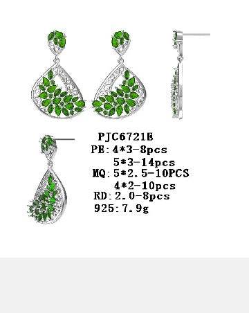 Platinum Semi Mount Earrings Setting Pear PE 5X3mm Diamond Accent DHJ