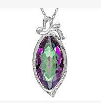 Platinum Semi Mount Pendant Setting Marquise MQ 26X13mm Diamond Accent DHJ
