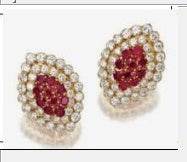 14K Gold Cluster Stud Earrings with or Moissanite Diamond Accent DHJ