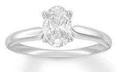 18K Gold Semi Mount Ring Setting Oval OV 8X6mm Solitaire DHJ