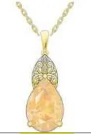 Platinum Semi Mount Pendant Setting Pear PE 16X12mm Diamond Accent DHJ