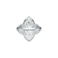10K Gold Semi Mount Ring Setting Round RD 3.5mm Moissanite Accent DHJ