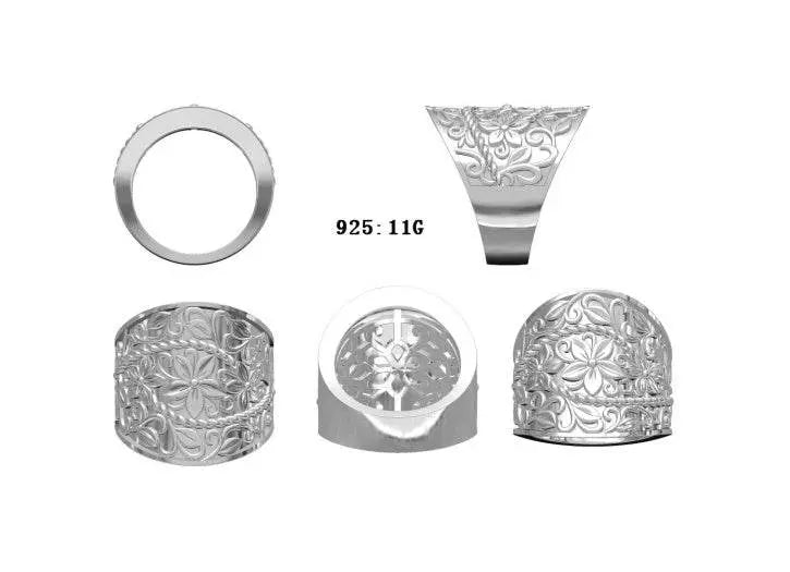 Platinum Semi Mount Ring Setting Round RD Band圈戒mm DHJ