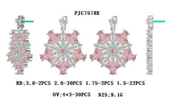 Platinum Semi Mount Earrings Setting Oval OV 4X3mm Diamond Accent DHJ