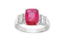 Platinum Semi Mount Ring Setting Cushion CU 12X10mm Diamond Accent DHJ