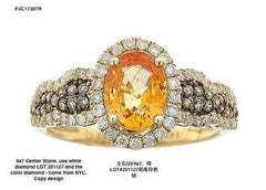 14K Gold Semi Mount Ring Setting Oval OV 9X7mm Diamond Accent DHJ