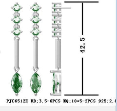 Platinum Semi Mount Earrings Setting Marquise MQ 10X5mm DHJ