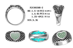 10K Gold Pave Ring Heart Theme with White Topaz or Moissanite Moissanite Accent DHJ