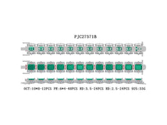 18K Gold Semi Mount Bracelet Setting Emerald OCT 10X8mm PE 6x4 RD3.5 Diamond Accent Syzjewelry
