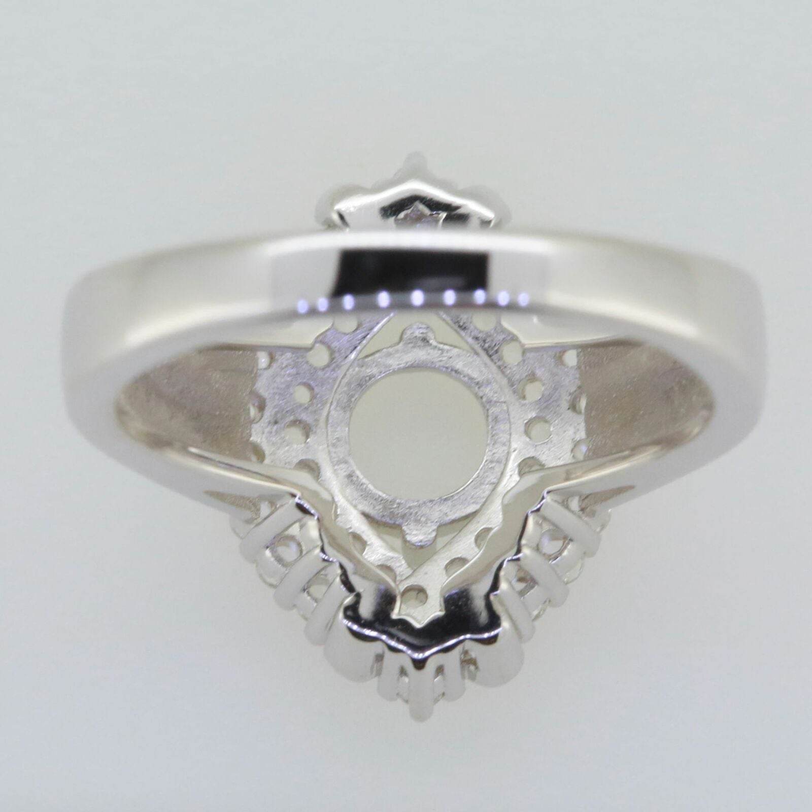 Platinum Semi Mount Ring Setting Round RD 6x6mm PJC7741R Diamond Accent Syzjewelry