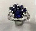Platinum Semi Mount Ring Setting Heart HT 8X8mm DHJ